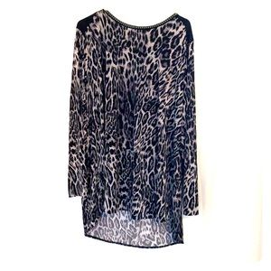 Leopard print blouse.